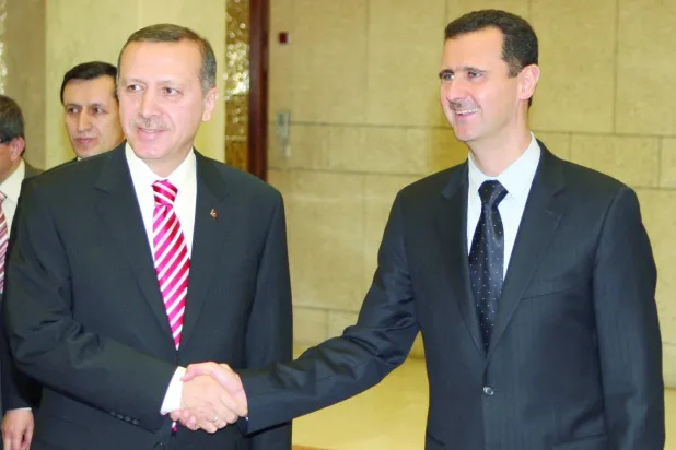 Beşar Esad ile Recep Tayyip Erdoğan arasında Mayıs 2008'de Şam'da yapılan önceki görüşmeden (AP)