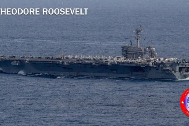 صورة لحاملة الطائرات روزفلت نشرتها «سنتكوم» على (إكس)