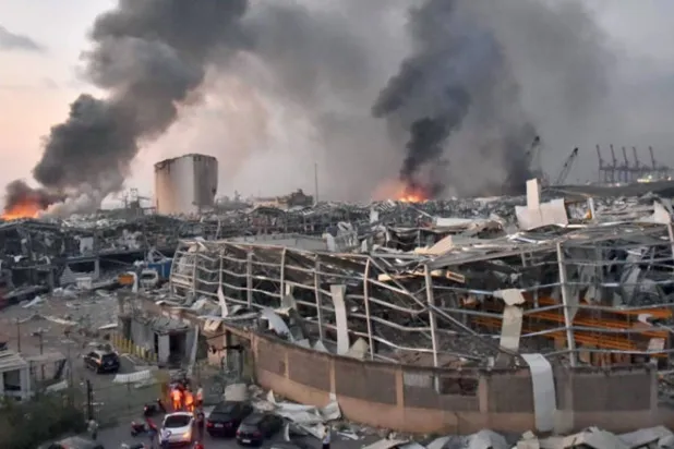 A scene of massive destruction in the port of Beirut after the explosion (Archive - AFP)