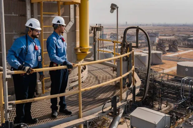 مهندسان في «لوبريف» خلال أداء مهام عملهما (الشركة)