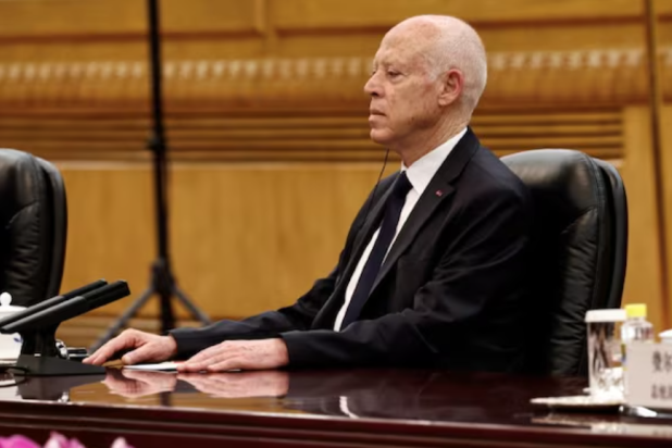 Tunisian President Kais Saied attends a meeting with Chinese President Xi Jinping (not pictured) at the Great Hall of the People in Beijing, China May 31, 2024. REUTERS/Tingshu Wang/Pool/File photo Purchase Licensing Rights