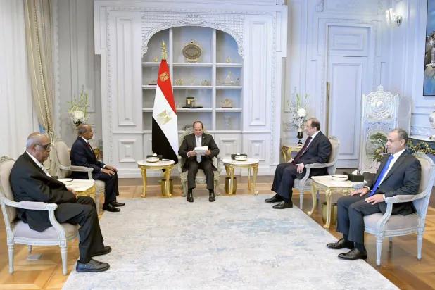 الرئيس المصري عبد الفتاح السيسي يلتقي وزير خارجية إريتريا عثمان صالح في القاهرة (الرئاسة المصرية)