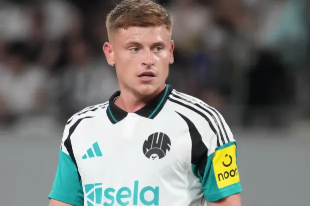 Harvey Barnes feels settled at Newcastle after a testing first season on and off the pitch. Photograph: Hiroki Watanabe/Getty Images
