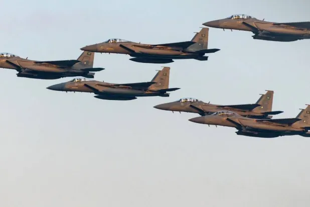  Suudi savaş uçakları Ulusal Gün kutlamalarında (Suudi Savunma Bakanlığı X hesabı).