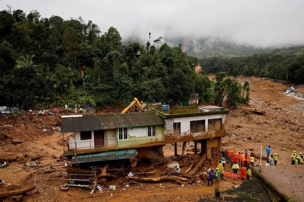 Search operations continue after landslides hit Mundakkai village in Wayanad district in the southern state of Kerala, India, August 1, 2024. (Reuters)