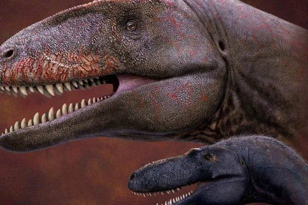 رسم تخيلي لديناصورين