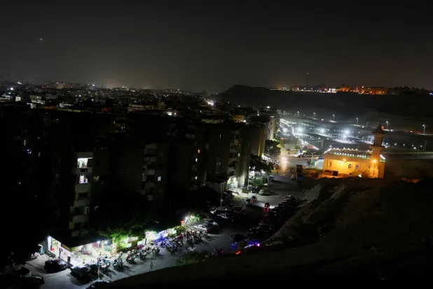 A view of Cairo during a power cut. (Reuters) 