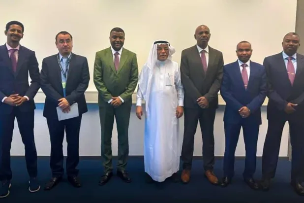 Saudi Ambassador to Sudan, Ali bin Jaafar Hassan, with the Rapid Support Forces (RSF) delegation in Geneva (RSF)