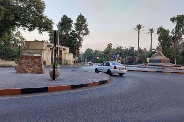 ميدان نهضة مصر بعد إزالة التمثال (فيسبوك)