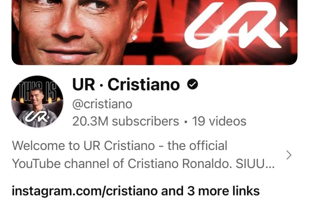 عدد أرقام المتابعين لقناة رونالدو في ازدياد كل لحظة (يوتيوب)