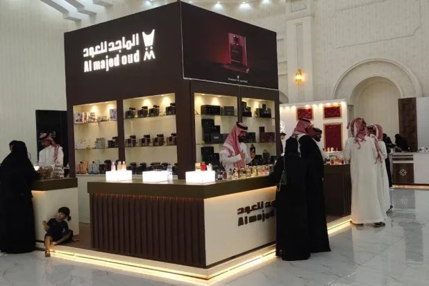 جناح شركة «الماجد للعود» في معرض للعطور أقيم بالسعودية عام 2023 (إكس)