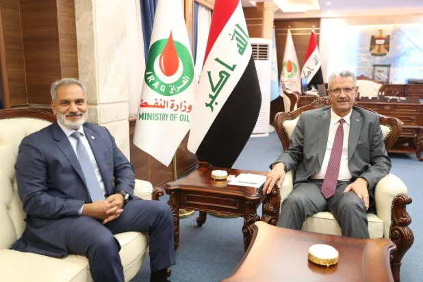 اللقاء بين الغيص ووزير النفط العراقي (وكالة الأنباء العراقية)