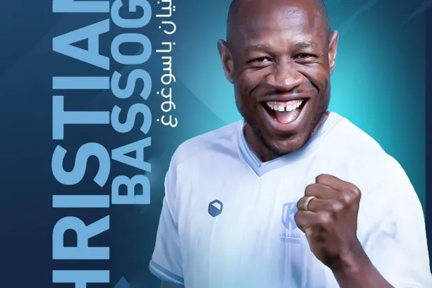 كريستيان باسوغوغ في منشور بثه نادي الأخدود بعد حسم الصفقة (الأخدود)