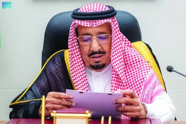 خادم الحرمين الشريفين لدى افتتاحه أحد أعمال لمجلس الشورى (واس)