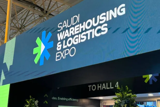 مدخل «المعرض السعودي للتخزين والخدمات اللوجيستية» (الشرق الأوسط) 