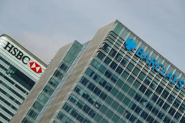 مباني «باركليز» و«إتش إس بي سي» في لندن (رويترز)