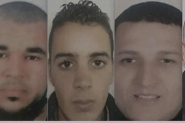 صور الإرهابيين الخمسة الذين فروا من سجن المرناقية قبل عام وتسبب تهريبهم في إيقاف عشرات الأمنيين  (صور وزارة العدل التونسية أرشيف)