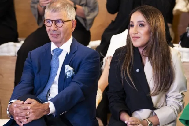 جمانا الراشد الرئيس التنفيذي للمجموعة السعودية للأبحاث والإعلام وباتريك شلهوب رئيس مجموعة شلهوب (الشرق الأوسط)