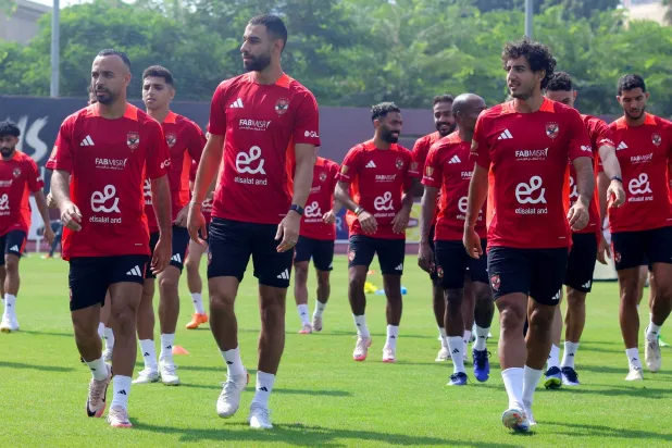 جانب من تدريبات الأهلي المصري الأخيرة (الشرق الأوسط)