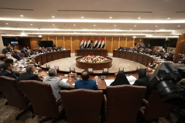 قادة الكتل السياسية خلال أحد اجتماعات البرلمان العراقي (إعلام المجلس)