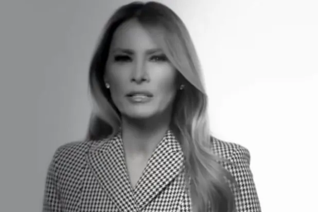 ميلانيا ترمب في لقطة من الفيديو