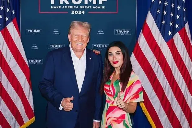 لورا لومر مع دونالد ترمب (حسابها عبر إكس)