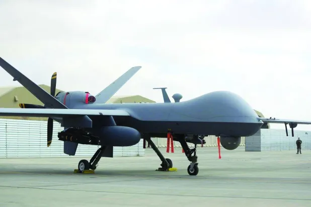 طائرة أميركية مسيّرة من طراز «إم كيو - 9» (أ.ب)