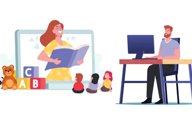 وقت الشاشة للآباء يؤثر على تطور اللغة لدى أولادهم الصغار