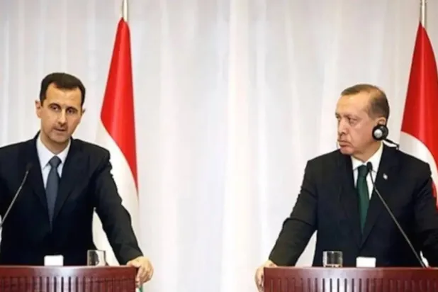 Erdoğan ve Esed'in 2011 öncesi Şam'daki ortak basın toplantısından bir kare (Arşiv)