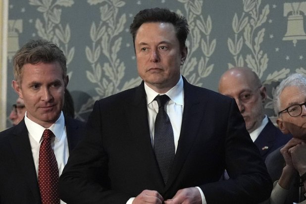 FILE - Elon Musk arrives before a joint meeting of Congress at the Capitol in Washington, July 24, 2024.   (AP Photo/Julia Nikhinson, File)