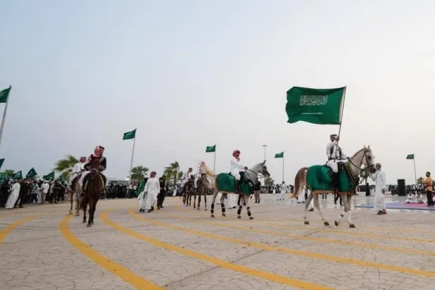 جانب من إحدى المسيرات الاحتفالية بالمناسبة (واس)