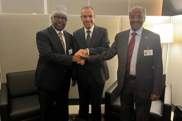 وزراء خارجية مصر والصومال وإريتريا يلتقون على هامش اجتماعات الأمم المتحدة بنيويورك (وزارة الخارجية المصرية)