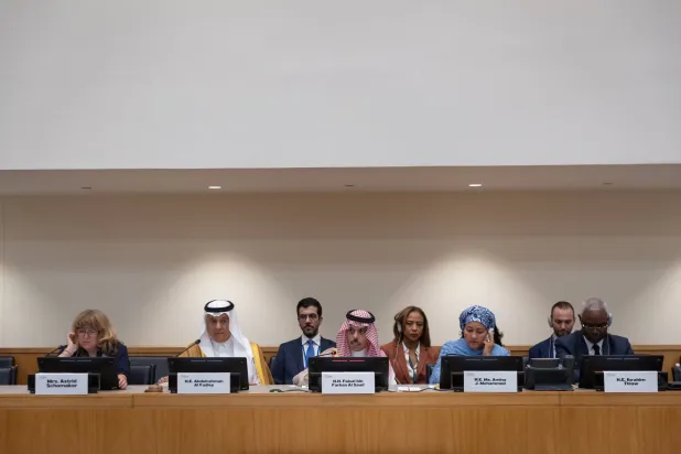 جانب من فعالية «الطريق إلى الرياض» التي نظمتها المملكة في نيويورك (واس)