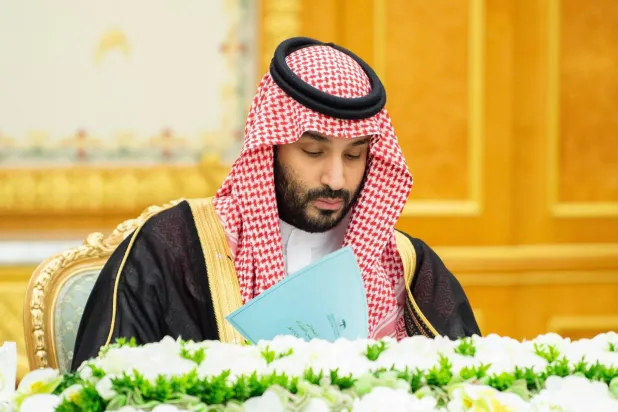 الأمير محمد بن سلمان ولي العهد السعودي لدى ترؤسه جلسة مجلس الوزراء في الرياض الثلاثاء (واس)