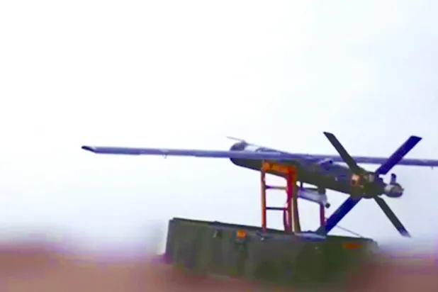 صورة إطلاق طائرة مسيَّرة من فيديو نشرته «المقاومة الإسلامية في العراق» عبر «تلغرام»