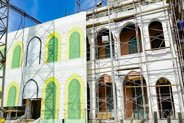 جانب من أعمال الترميم (هيئة قناة السويس)