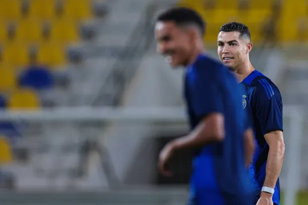 رونالدو خلال تدريبات النصر الأخيرة (النصر)