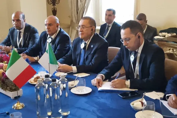 وفد الداخلية الجزائري المشارك في أشغال اجتماع وزراء «مجموعة الـ7» (الداخلية الجزائرية)