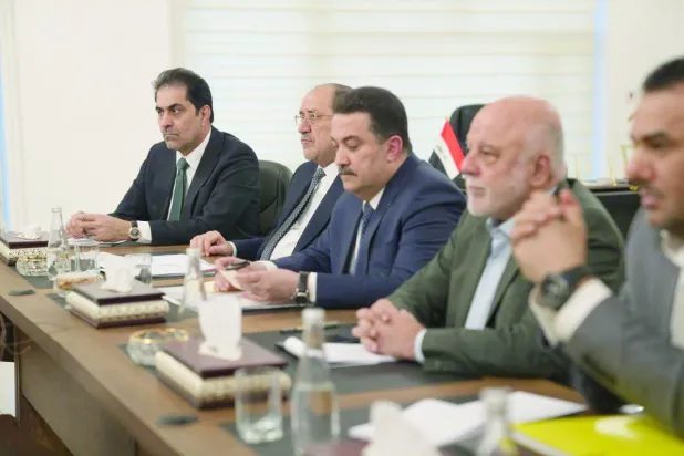 السوداني في اجتماع لـ«الإطار التنسيقي» في بغداد (إكس)