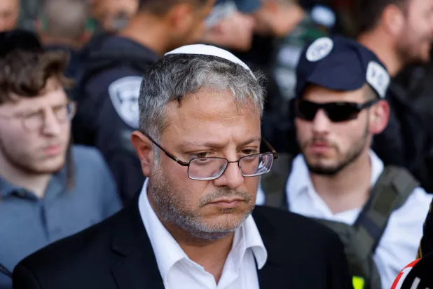 وزير الأمن القومي الإسرائيلي إيتمار بن غفير (رويترز)