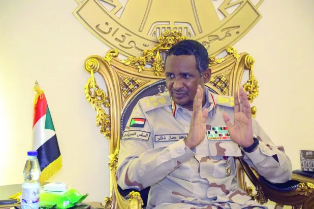  Hızlı Destek Kuvvetleri (HDK) Komutanı Korgeneral Muhammed Hamdan Daklu (Hamideti) (Şarku’l Avsat)