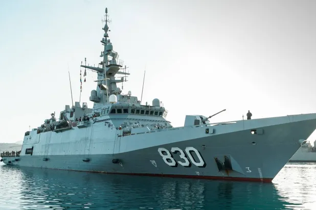 جانب من وصول وحدات القوات البحرية السعودية إلى اليونان (وزارة الدفاع السعودية)