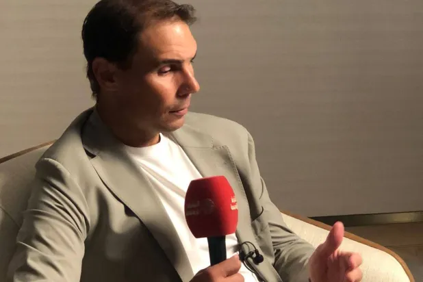 رافائيل نادال خلال حديثه لـ«الشرق الأوسط» (الشرق الأوسط)