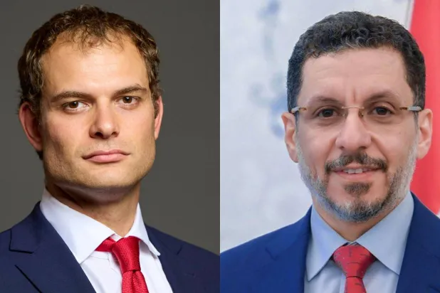 رئيس الوزراء اليمني ووزير الدولة البريطاني لشؤون الشرق الأوسط وشمال أفريقيا (سبأ)