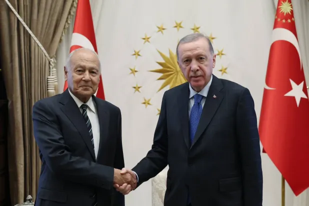 إردوغان استقبل أبو الغيط بالقصر الرئاسي في أنقرة الأربعاء (الرئاسة التركية)