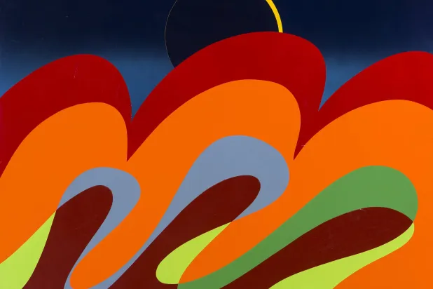 لوحة بدون عنوان للفنان محمد المليحي (لوفت غاليري)