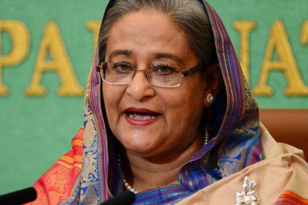 File photo: Bangladesh Prime Minister Sheikh Hasina speaks at Japan's national press club in Tokyo on May 28, 2014.  Yoshikazu Tsuno, AFP
