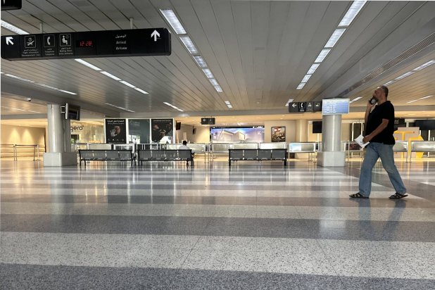 The empty arrival hall at the The Beirut-Rafic Hariri International Airport, in Beirut, Lebanon, 03 October 2024. EPA/WAEL HAMZEH