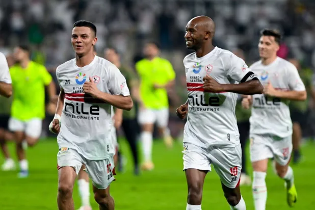 فرحة لاعبي الزمالك بالفوز على بيراميدز والتأهل لنهائي كأس السوبر (نادي الزمالك)