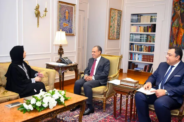 وزير الخارجية المصري يلتقي وزيرة الدولة للتعاون الدولي القطرية الاثنين في القاهرة (الخارجية المصرية)